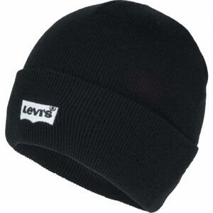 Levi's BATWING EMBROIDERED SLOUCHY BEANIE Zimní čepice, černá, velikost UNI
