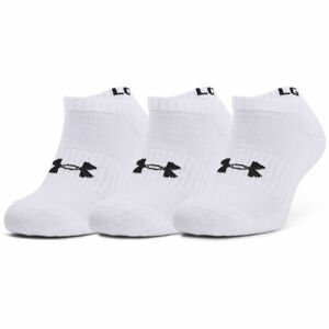 Under Armour CORE NO SHOW 3PK Unisex nízké ponožky, bílá, veľkosť 40-42