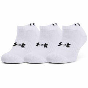 Under Armour CORE NO SHOW 3PK Unisex nízké ponožky, bílá, veľkosť 40-42