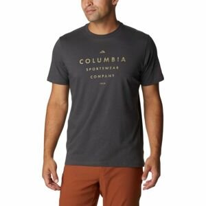 Columbia CSC SEASONAL LOGO TEE Pánské tričko s krátkým rukávem, tmavě šedá, velikost L