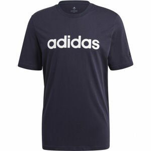 adidas LINEAR TEE Pánské tričko, tmavě modrá, velikost