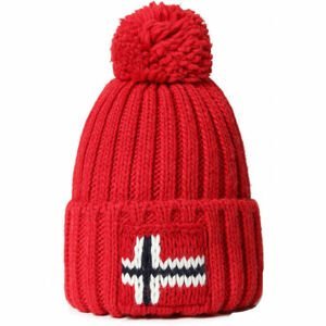 Napapijri SEMIURY 4 Pánská zimní čepice, Červená,Bílá, velikost UNI