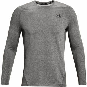 Under Armour FITTED CREW Pánské triko, šedá, veľkosť S