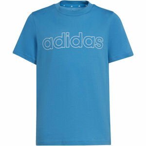 adidas LINEAR TEE Chlapecké tričko, modrá, veľkosť 140