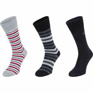 Tommy Hilfiger MEN SOCK 3P GIFTBOX TOMMY Pánské ponožky, černá, veľkosť 43-46