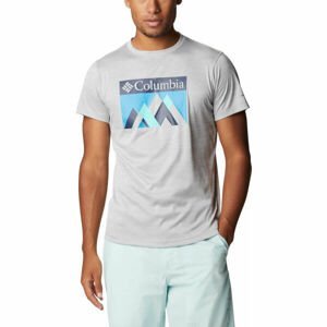 Columbia ZERO RULES SHORT Pánské triko, Šedá,Bílá,Tmavě šedá,Světle modrá, velikost