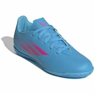 adidas X SPEEDFLOW.4 IN J Dětské sálovky, Světle modrá,Růžová, velikost