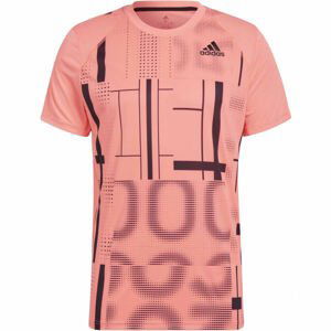 adidas CLUB GRAPH TEE Pánské tričko, lososová, velikost S