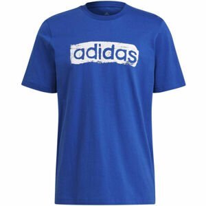 adidas BRSHSTRK V4 TEE Pánské tričko, Modrá,Bílá, velikost L