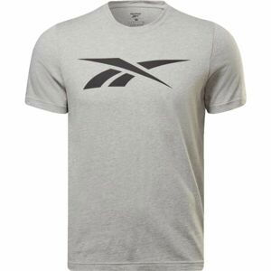 Reebok GS VECTOR TEE Pánské triko, Šedá,Tmavě šedá, velikost XXL