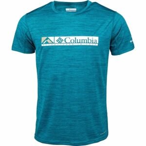 Columbia ALPINE CHILL ZERO GRAPHIC TEE Pánské funkční tričko, modrá, velikost M