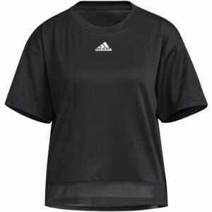 adidas TRN T HEAT.RDY Dámské sportovní tričko, Černá,Bílá, velikost M