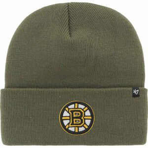 47 NHL BOSTON BRUINS HAYMAKER CUFF KNIT Klubová zimní čepice, khaki, velikost UNI