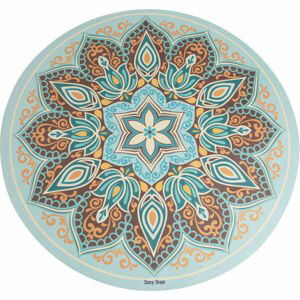 SHARP SHAPE ROUND YOGA MAT MANDALA Jogamatka, světle zelená, velikost os