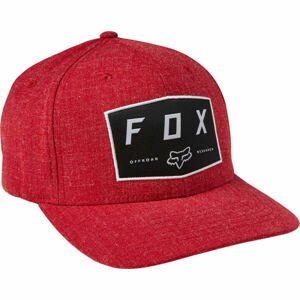 Fox BADGE FLEXFIT Kšiltovka, Červená,Černá, velikost S-M