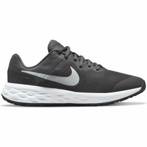 Nike REVOLUTION 6 GS Dětská běžecká obuv, tmavě šedá, velikost 35.5