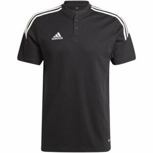 adidas CON22 POLO Pánské polo tričko, černá, velikost L