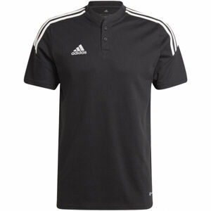 adidas CON22 POLO Pánské polo tričko, černá, velikost XL