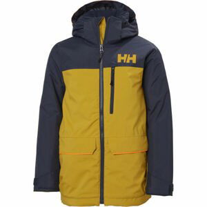 Helly Hansen JR TORNADO JACKET Chlapecká lyžařská bunda, Hnědá, velikost 10