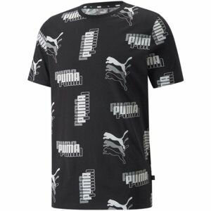 Puma POWER AOP TEE Pánské triko, černá, velikost M