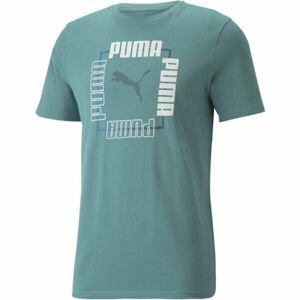 Puma BOX TEE Pánské triko, zelená, veľkosť L