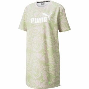 Puma FLORAL VIBES AOP DRESSENTIALS TEE Dámské šaty, světle zelená, velikost