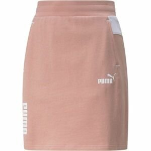 Puma POWE COLORBLOCK SKIRT Dámská sukně, Růžová,Bílá, velikost XS