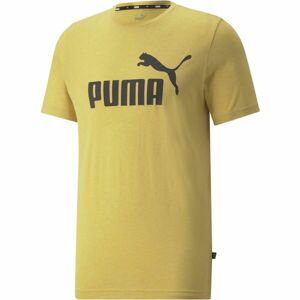 Puma ESS HEATHER TEE Pánské triko, žlutá, veľkosť S
