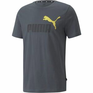 Puma ESS + 2 COL LOGO TEE Pánské triko, tmavě šedá, velikost L