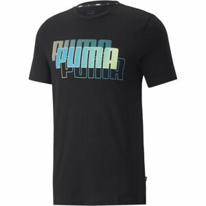 Puma POWER SUMMER TEE Pánské triko, černá, velikost M