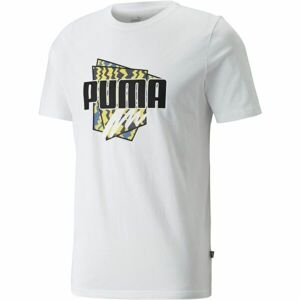 Puma SUMMER GRAPHIC TEE Pánské triko, bílá, velikost M