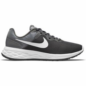 Nike REVOLUTION 6 Pánská běžecká obuv, Šedá,Bílá, velikost 10