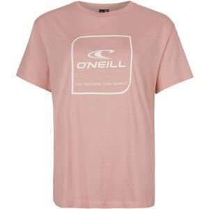 O'Neill CUBE SS T-SHIRT Dámské tričko, Růžová,Bílá, velikost XL