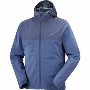 Salomon ESSENTIAL WP 2.5L JKT M Pánská nepromokavá bunda, tmavě modrá, velikost M