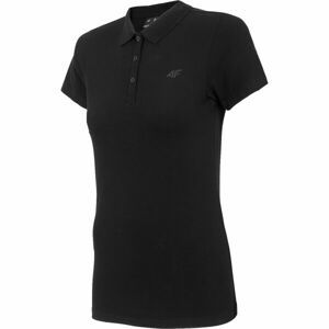 4F WOMEN'S T-SHIRT Dámské tričko s límečkem, černá, velikost