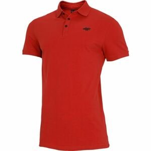 4F MEN'S T-SHIRT Pánské polo tričko, červená, veľkosť S