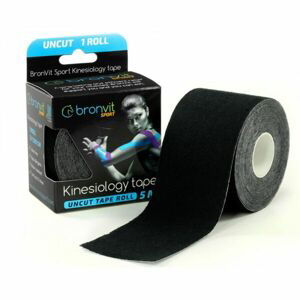 BronVit KINESIO TAPE CLASSIC Kinesiologický tejp, Černá, velikost OS