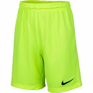 Nike DRI-FIT PARK 3 Chlapecké fotbalové kraťasy, reflexní neon, velikost
