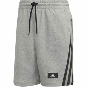 adidas FI 3S SHORT Pánské kraťasy, Šedá,Černá, velikost L