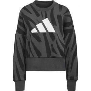 adidas FI FF CREW Dámská mikina, Tmavě šedá,Černá,Bílá, velikost XL