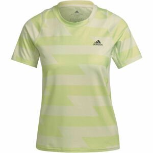 adidas RN FAST AOP TEE Dámské běžecké tričko, Světle zelená,Černá, velikost S