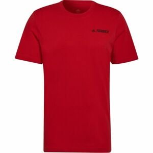 adidas TX MOUN GFX TEE Pánské outdoorové tričko, červená, velikost XL