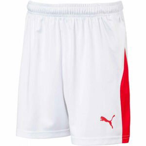 Puma LIGA SHORTS WITH BRIEF JR Chlapecké fotbalové šortky, bílá, velikost 140