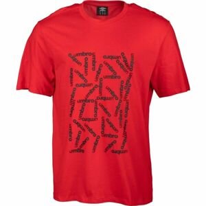 Umbro FW REPEAT GRAPHIC TEE Pánské triko, červená, veľkosť XXL