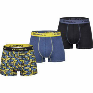 O'Neill BOXER CRISS CROSS&PLAIN 3PACK Tmavě modrá XL - Pánské boxerky