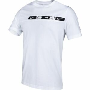 Nike NSW REPEAT SS TOP M Pánské tričko, Bílá,Černá, velikost