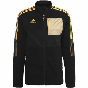 adidas TIRO JACKET WINTERIZED SHERPA Pánská fotbalová bunda, černá, velikost S