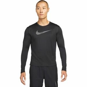Nike DRI-FIT RUN DIVISION MILER Pánské triko s dlouhým rukávem, černá, velikost XL