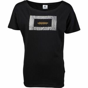 Russell Athletic KINOMO TOP Dámské tričko, černá, veľkosť XL