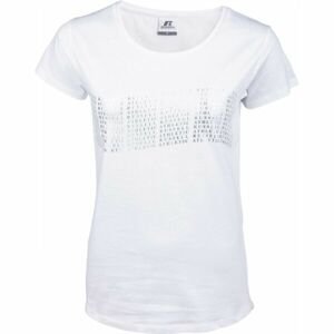 Russell Athletic CURVE FLOW Dámské tričko, Bílá,Stříbrná, velikost